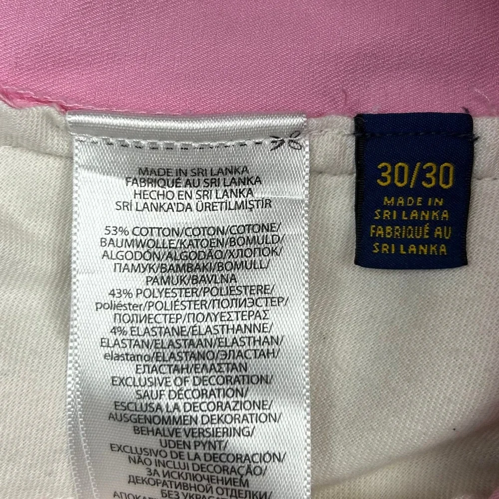 Polo Golf Ralph Lauren Pants Mens 30x30 Pink Tailored Fit Cotton Twill Stretch
